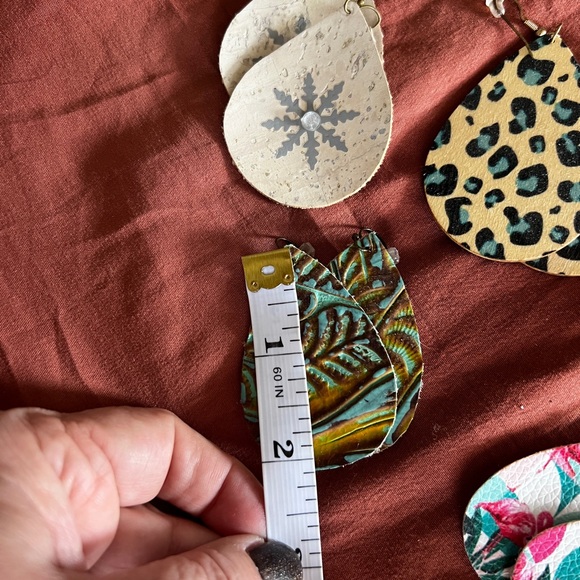 Handcrafted Teardrop Earring Collection - Multicolor Pattern Designs - Picture 3 of 5